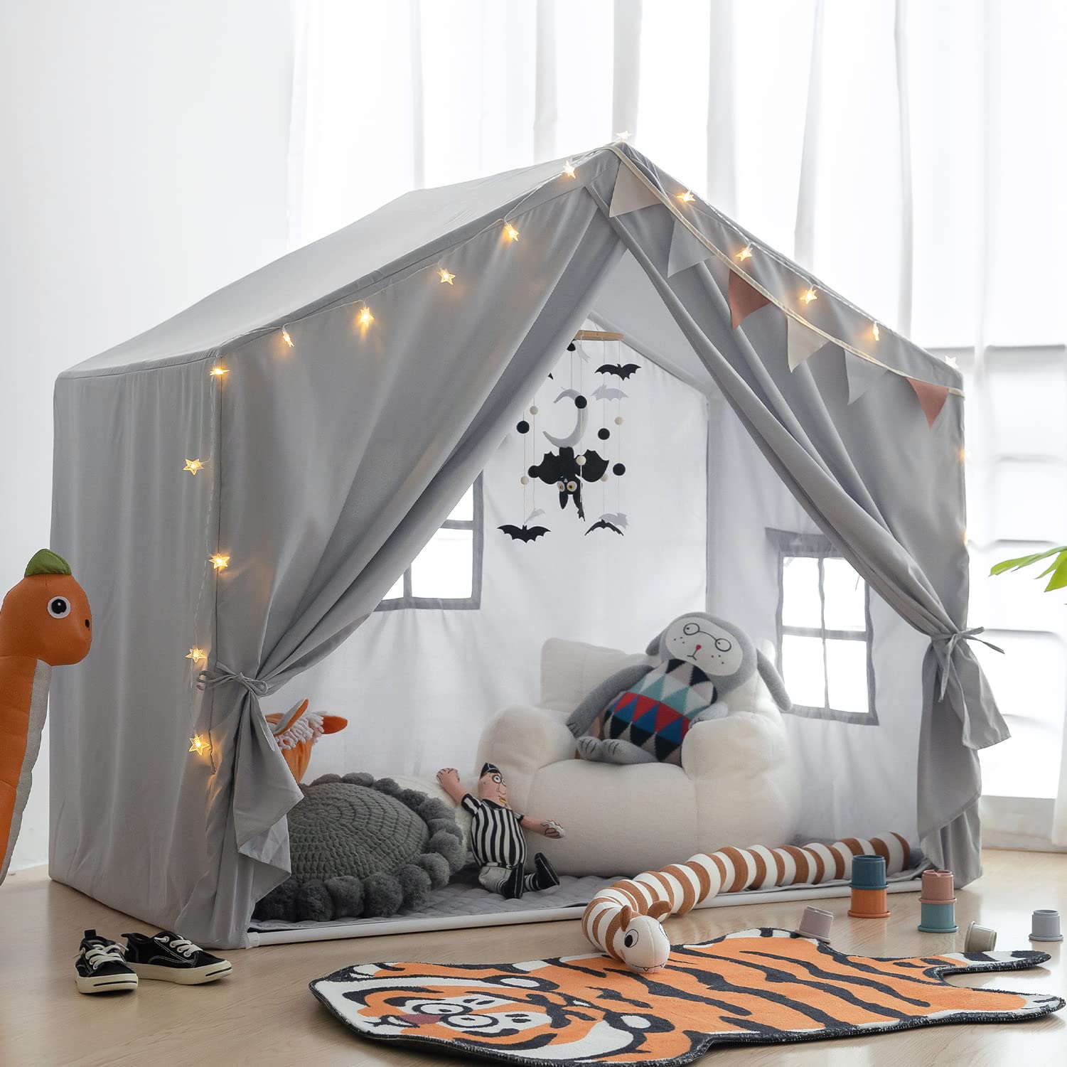 Tent with Mat, Razee Large Playhouse Tent Indoor, Play House Kids