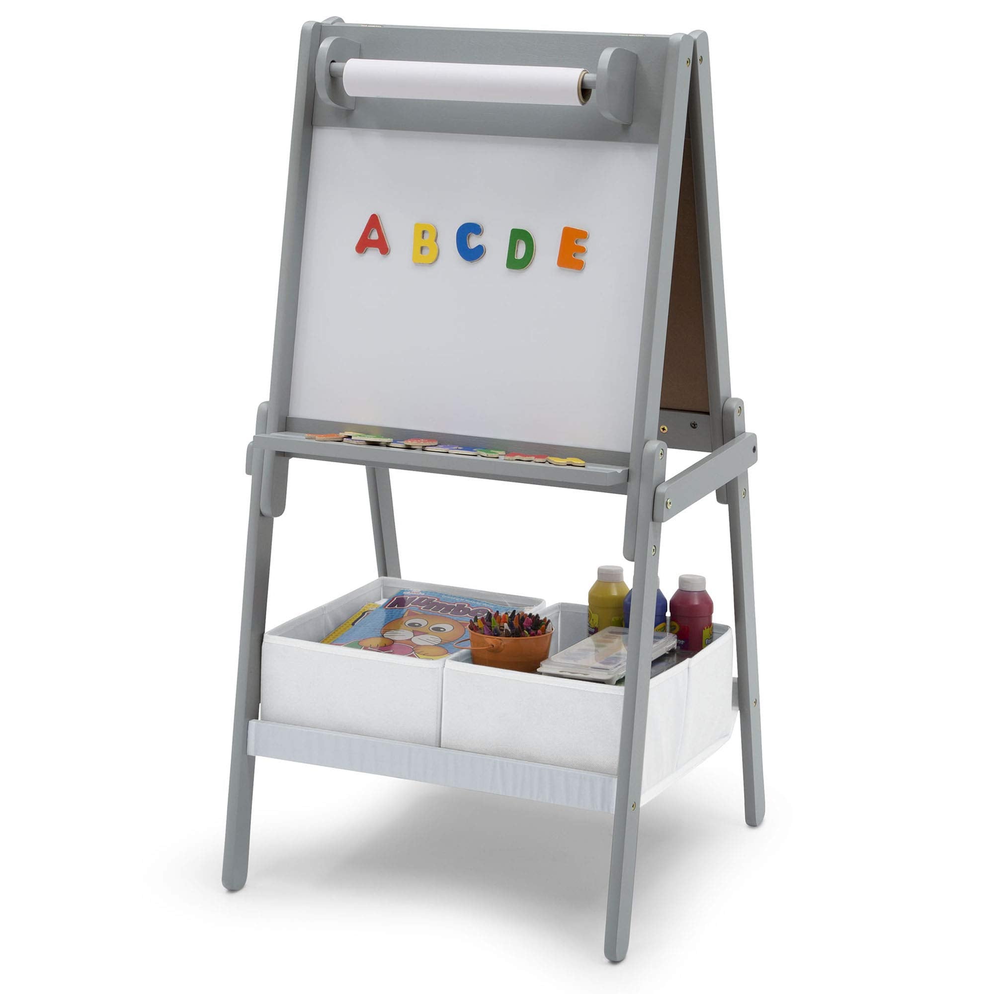 Children Chelsea Double-Sided Storage Easel with Paper Roll and Magnets