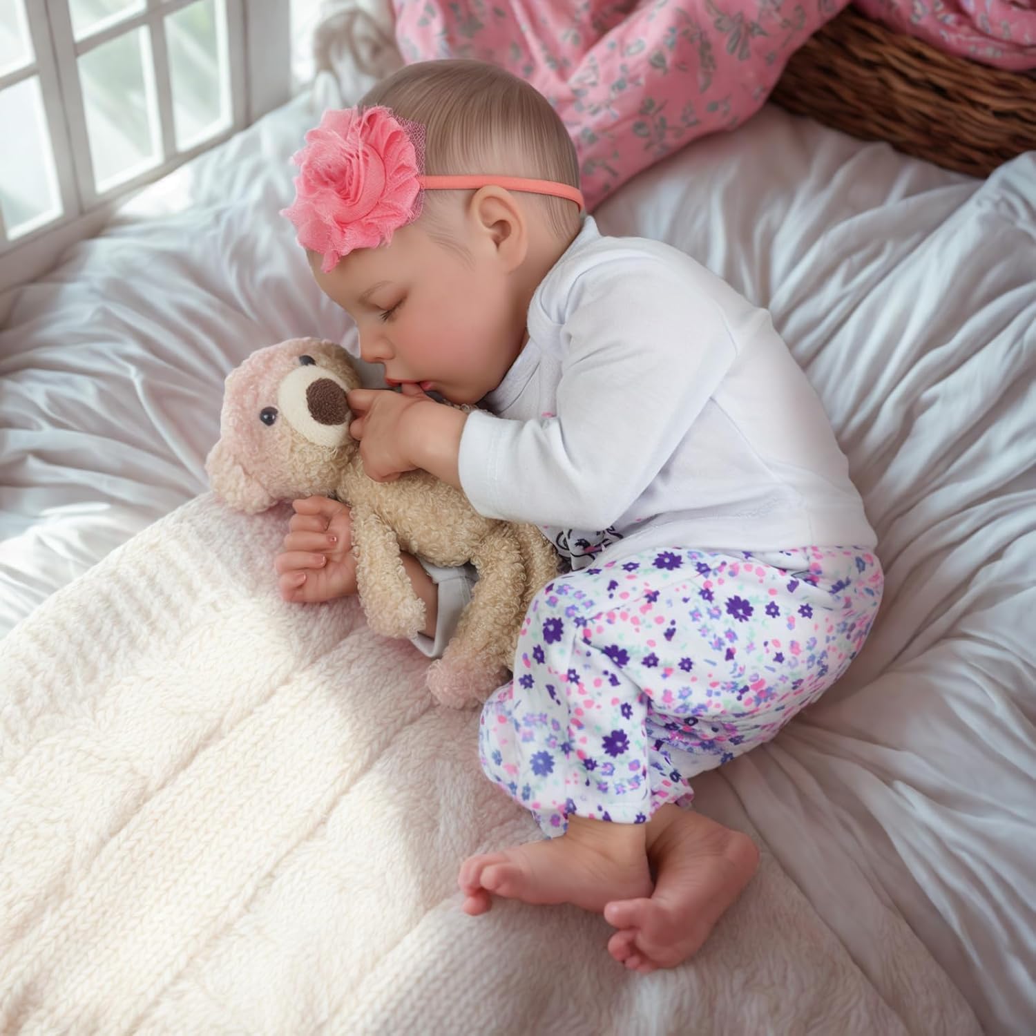 Lifelike Reborn Baby Dolls Girl, 17 Inch Real Baby Doll Soft Body Realistic Newborn