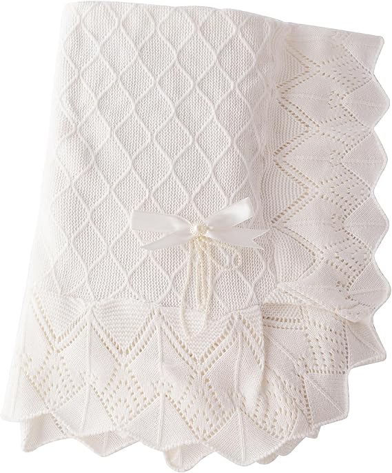 Blanket White Receiving Blanket Baptism Christening Towel