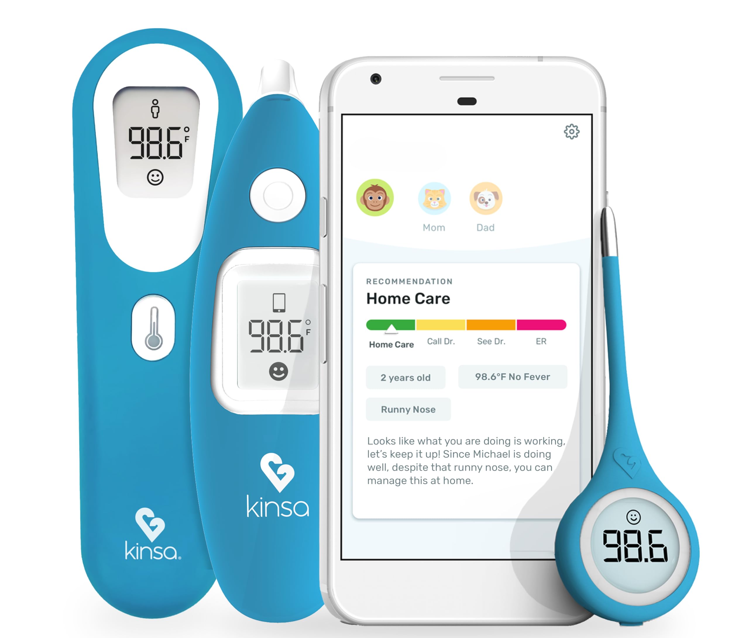 Home Care Bundle - Digital Thermometers for Oral, Rectal, Armpit