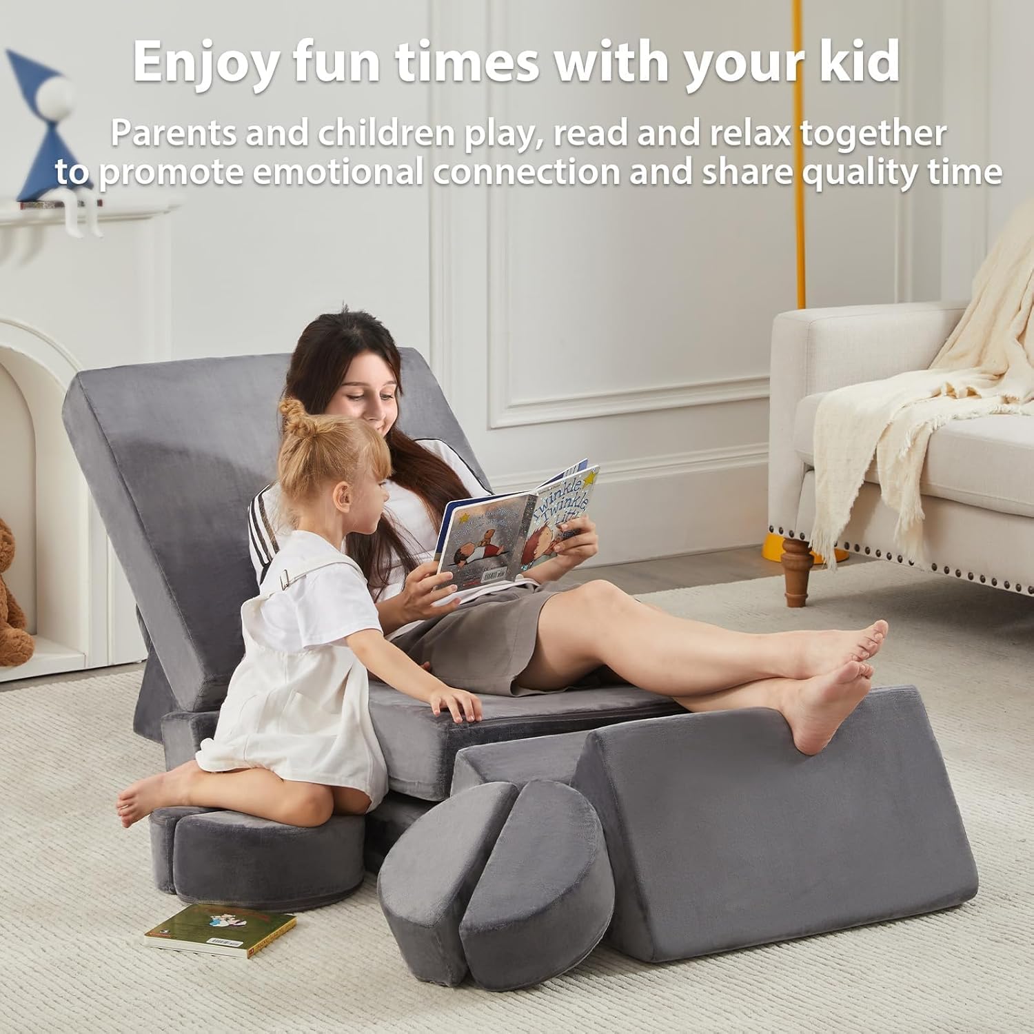 16-Piece Modular Kids Play Couch