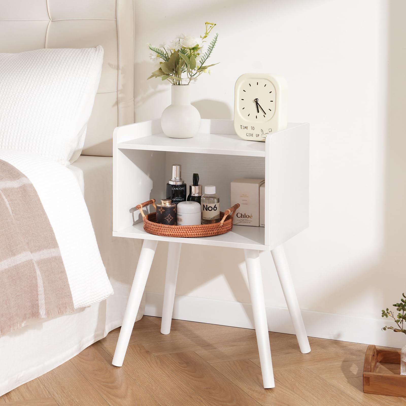 Mid Century Modern Nightstand for Small Spaces