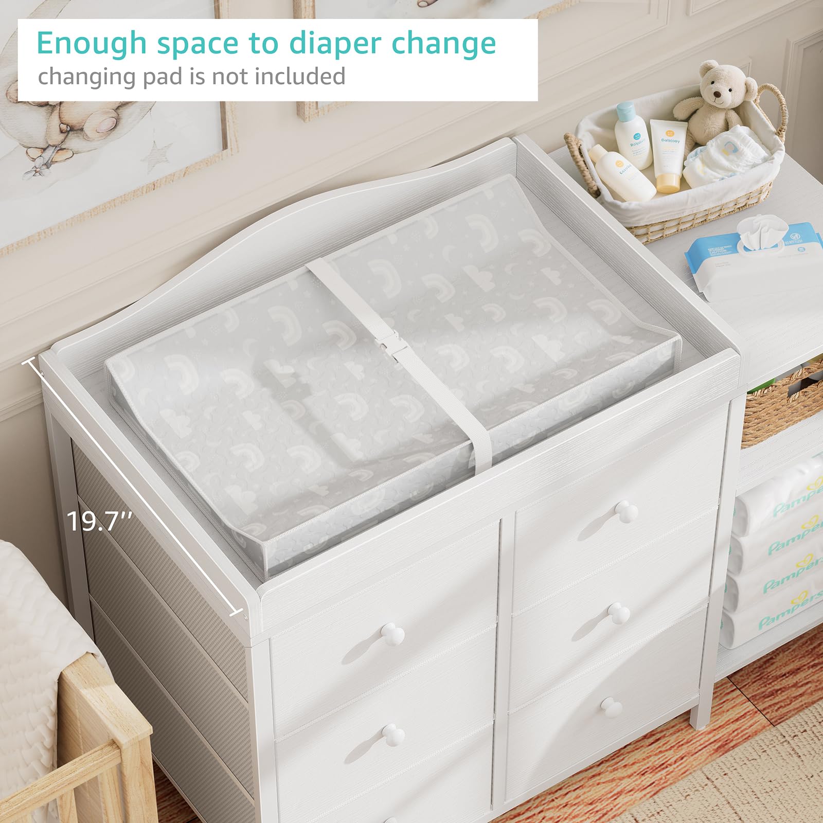 Baby Dresser with Changing Table Top