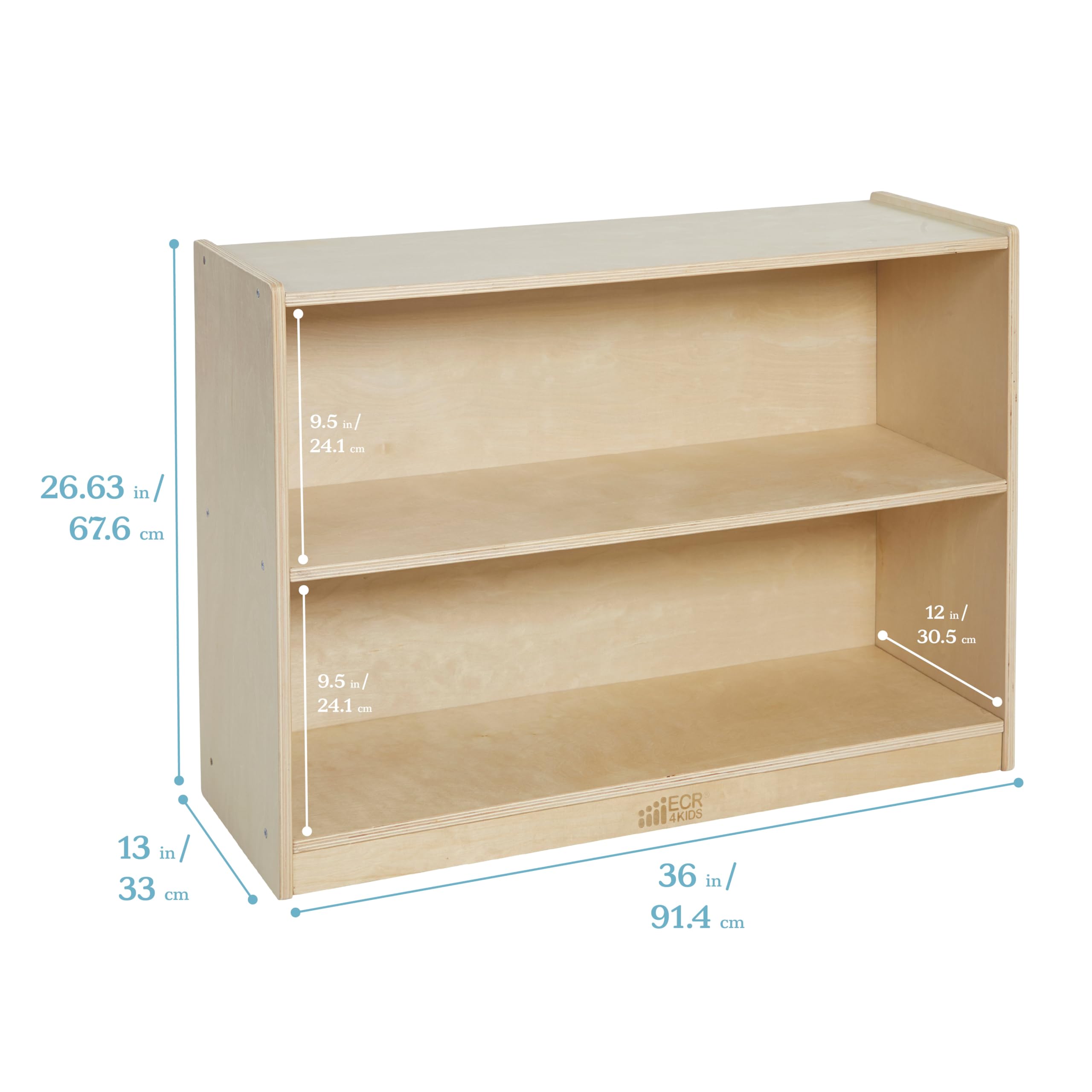 2-Shelf Mobile Storage Cabinet for Classroom