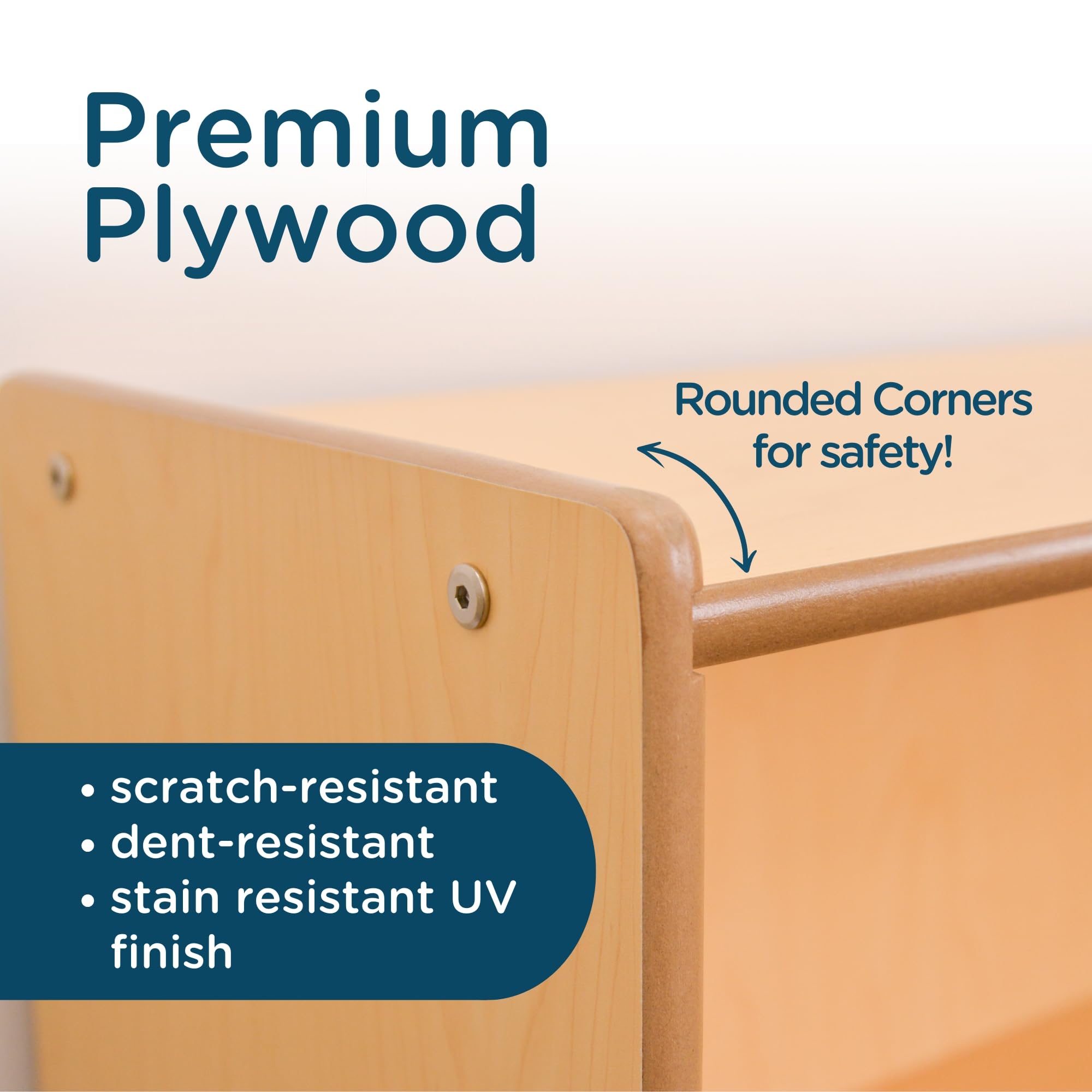 3-Shelf Wooden Storage Organizer for Kids