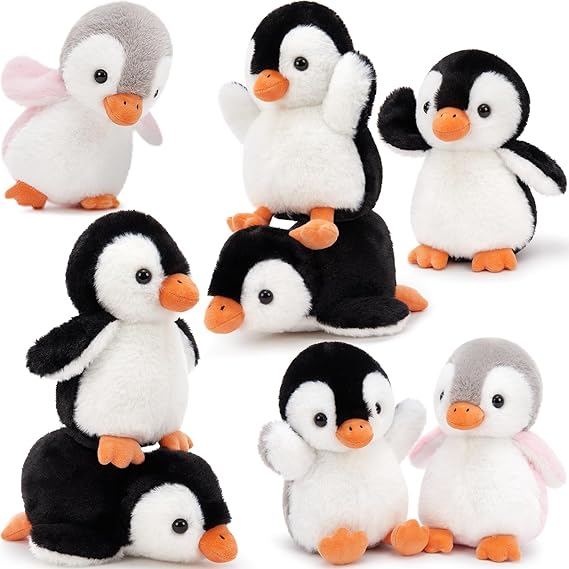 13 inch Stuffed Animals Bulk, 8 Pack Assorted Animals Plush Toy Set with Teddy Bear