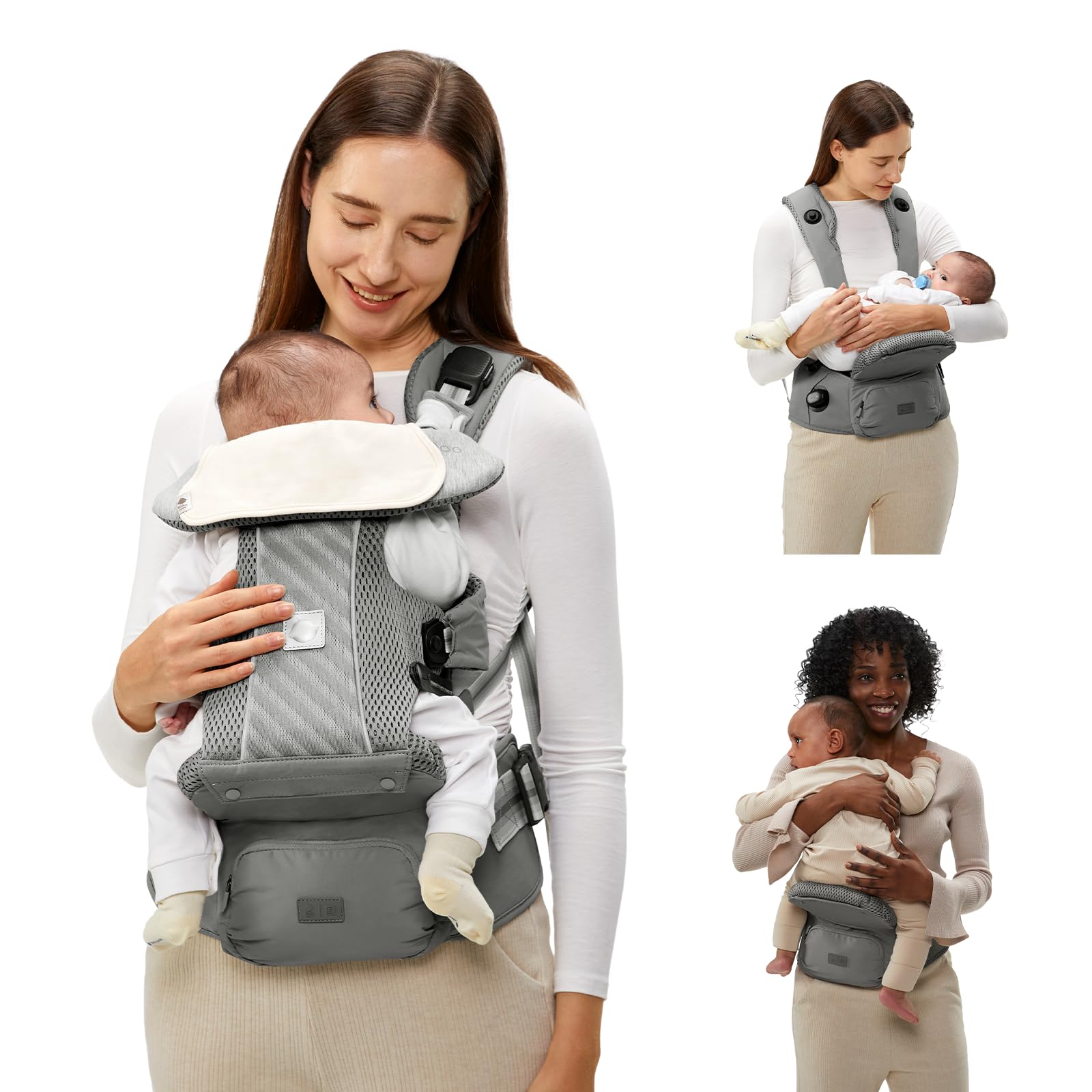Babycare Hexa Effortless Baby Carrier with Hip Seat - Ergonomic Toddler Carrier