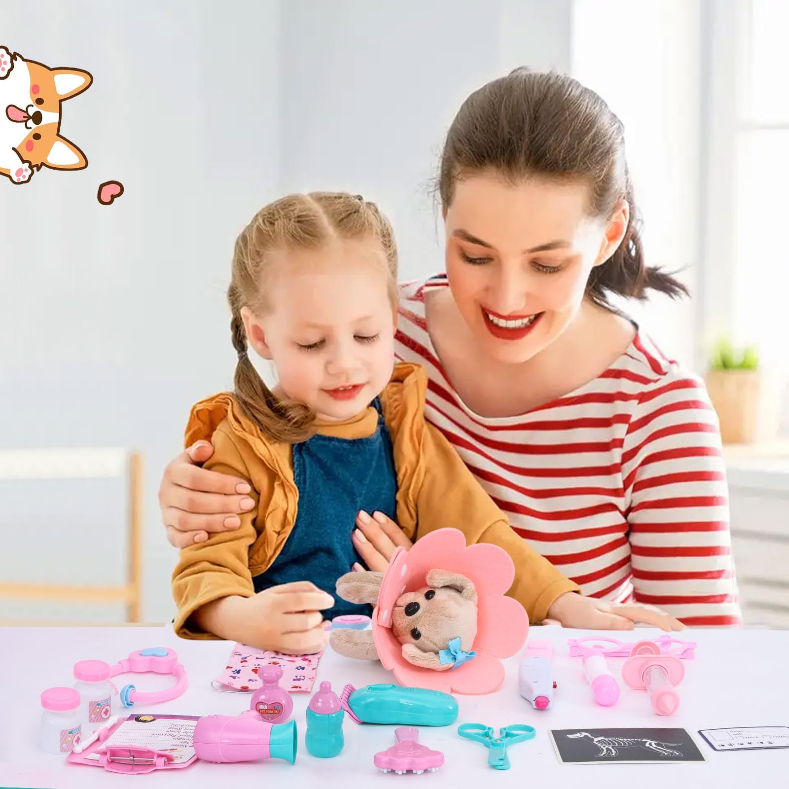 Doctor Kit for Kids, Vet Play Set Toys for Girls, Birthday