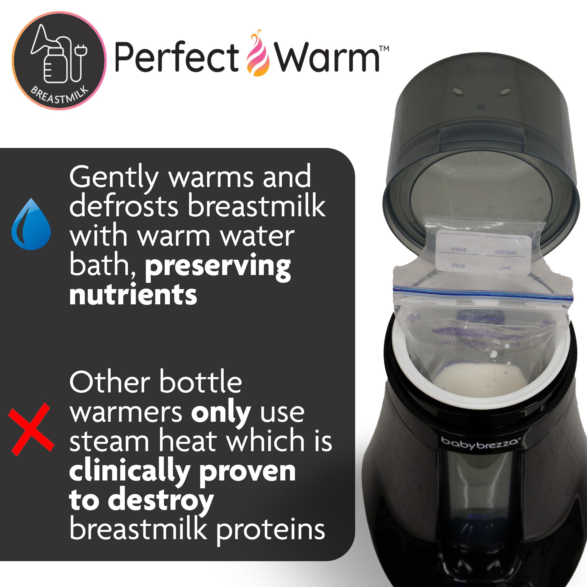 Fast Baby Bottle Warmer - Baby Milk Warmer + Breastmilk Warmer