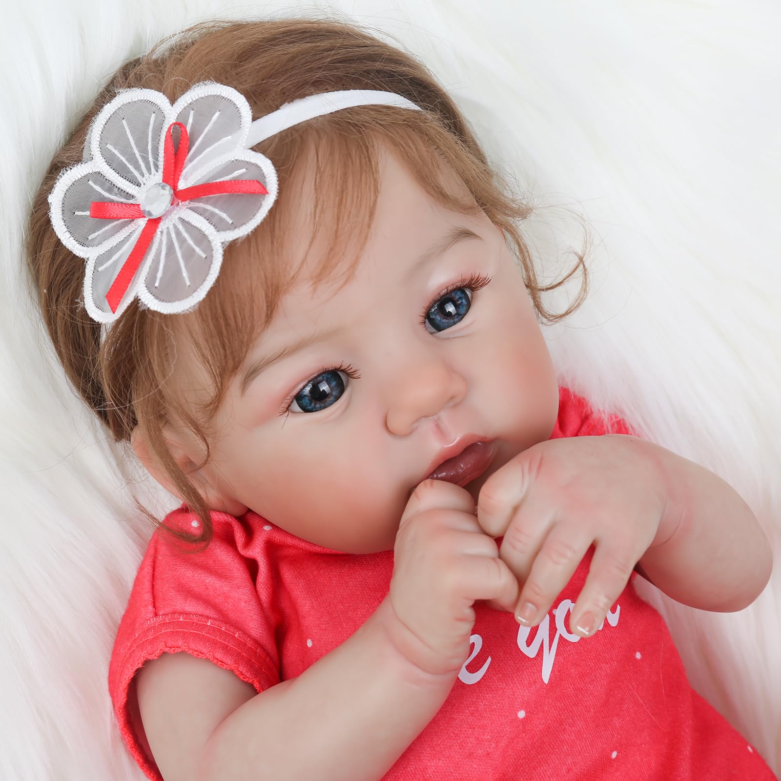 Realistic Reborn Baby Dolls - 18 Inch Lifelike Newborn Baby Girl, Real Baby