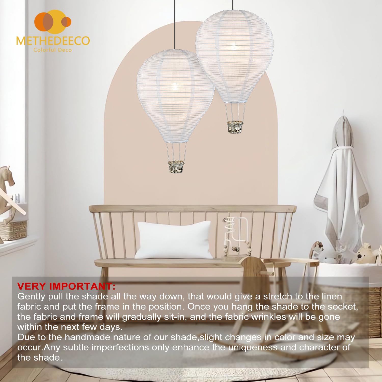 Hot Air Balloon Lampshade Pendant Light for Kids Room