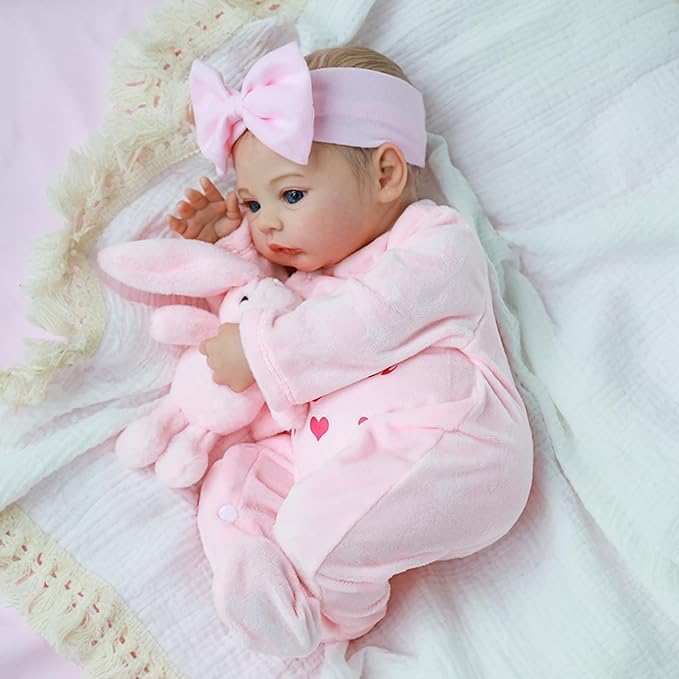 Lifelike Reborn Baby Dolls - 18 Inch Realistic Newborn Baby Dolls Girl, Real Life Baby Dolls