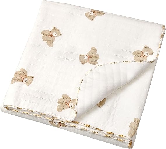 3 Layer Cotton Baby Blanket Warm Toddler Quilt Lightweight Baby
