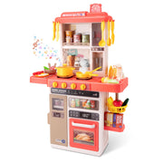 Play Set，Interactive Kids Kitchen Play Set with 50Pcs of Pretend