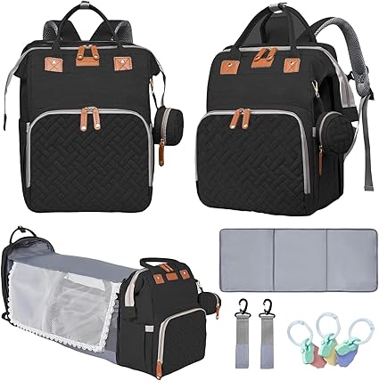 Baby Diaper Bags with Changing Station, Multifunctional Diaper