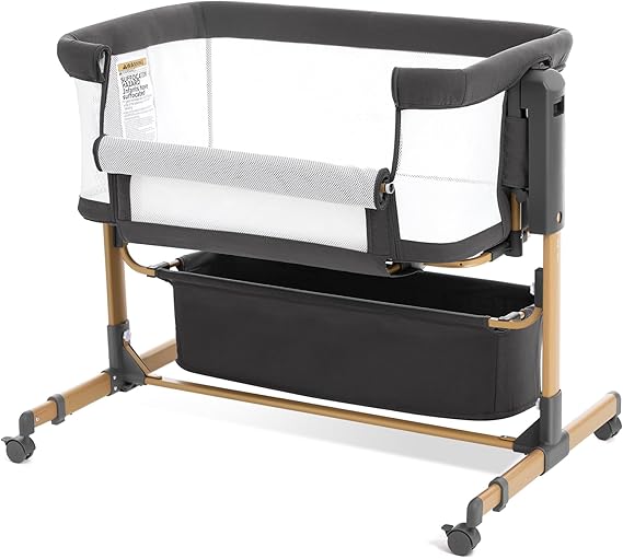 Bassinet Bedside Sleeper, 3-in-1 Rocking Bassinet for Baby