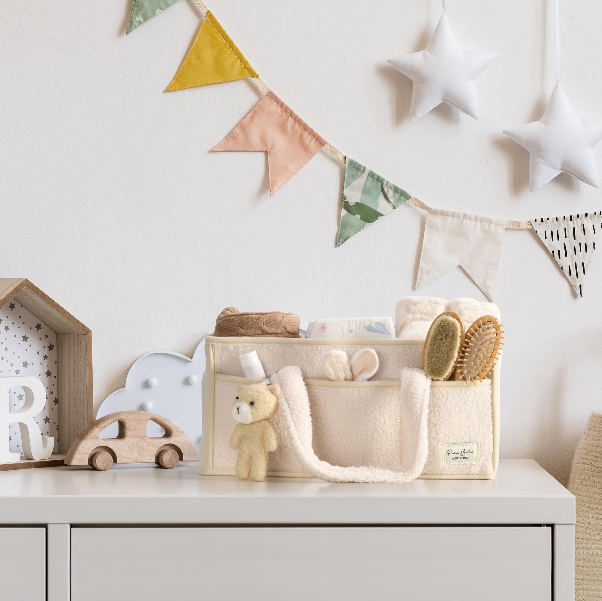 Baby Diaper Caddy Organizer with Handle, Boy & Girl Shower