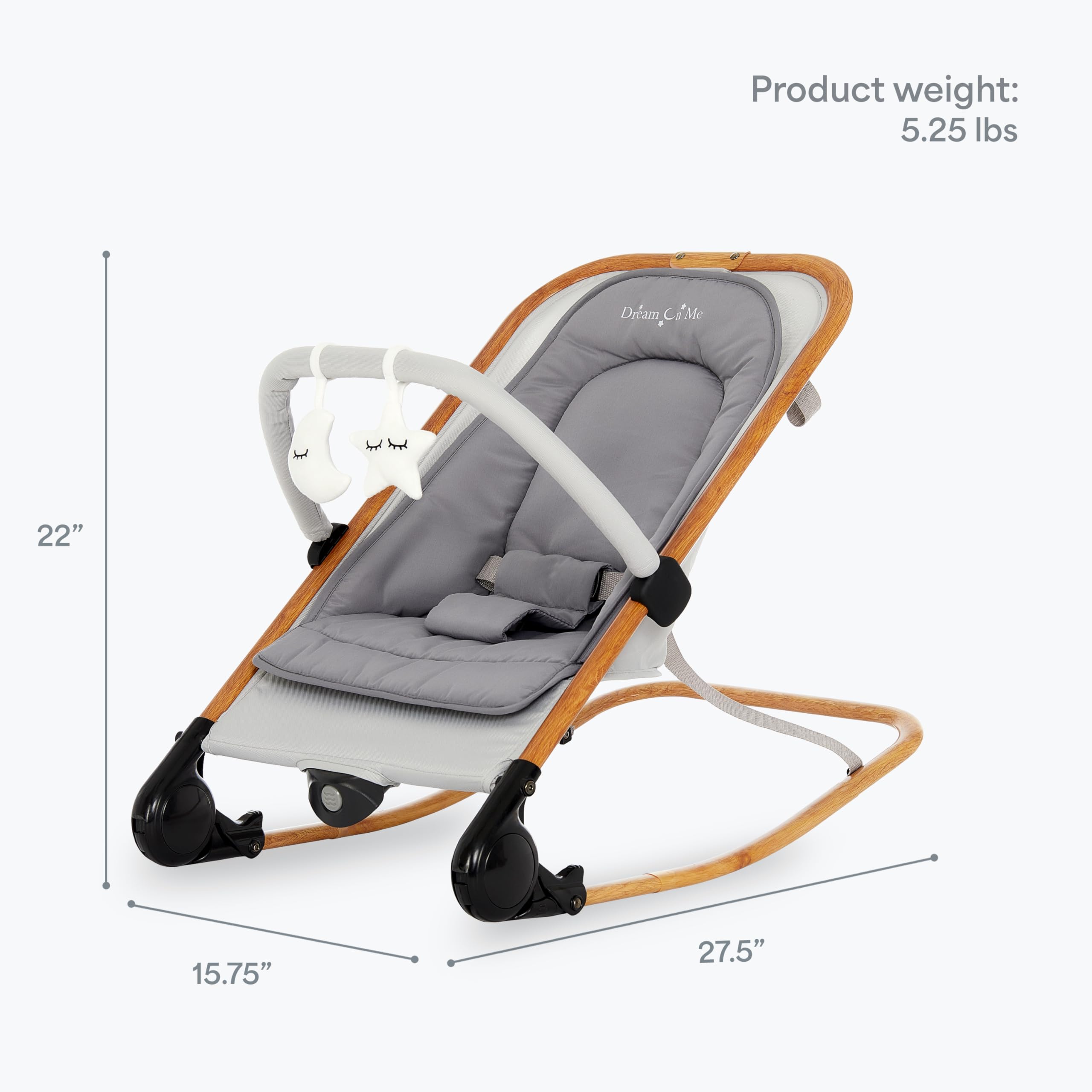 2-in-1 Baby Rocker and Stationary Seat with Adjustable Recline