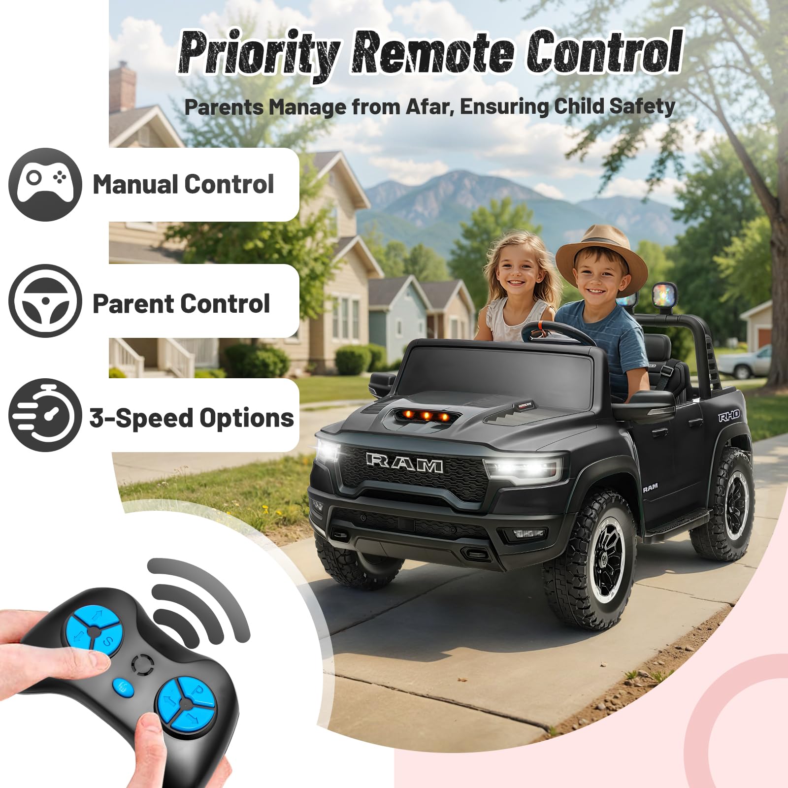 RAM 1500 RHO 24V Ride-On Truck for Kids