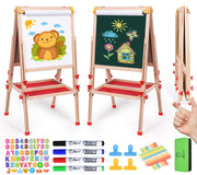 Art Easel for Kids Easel, Foldable Toddler Easel for Painting Double Sided