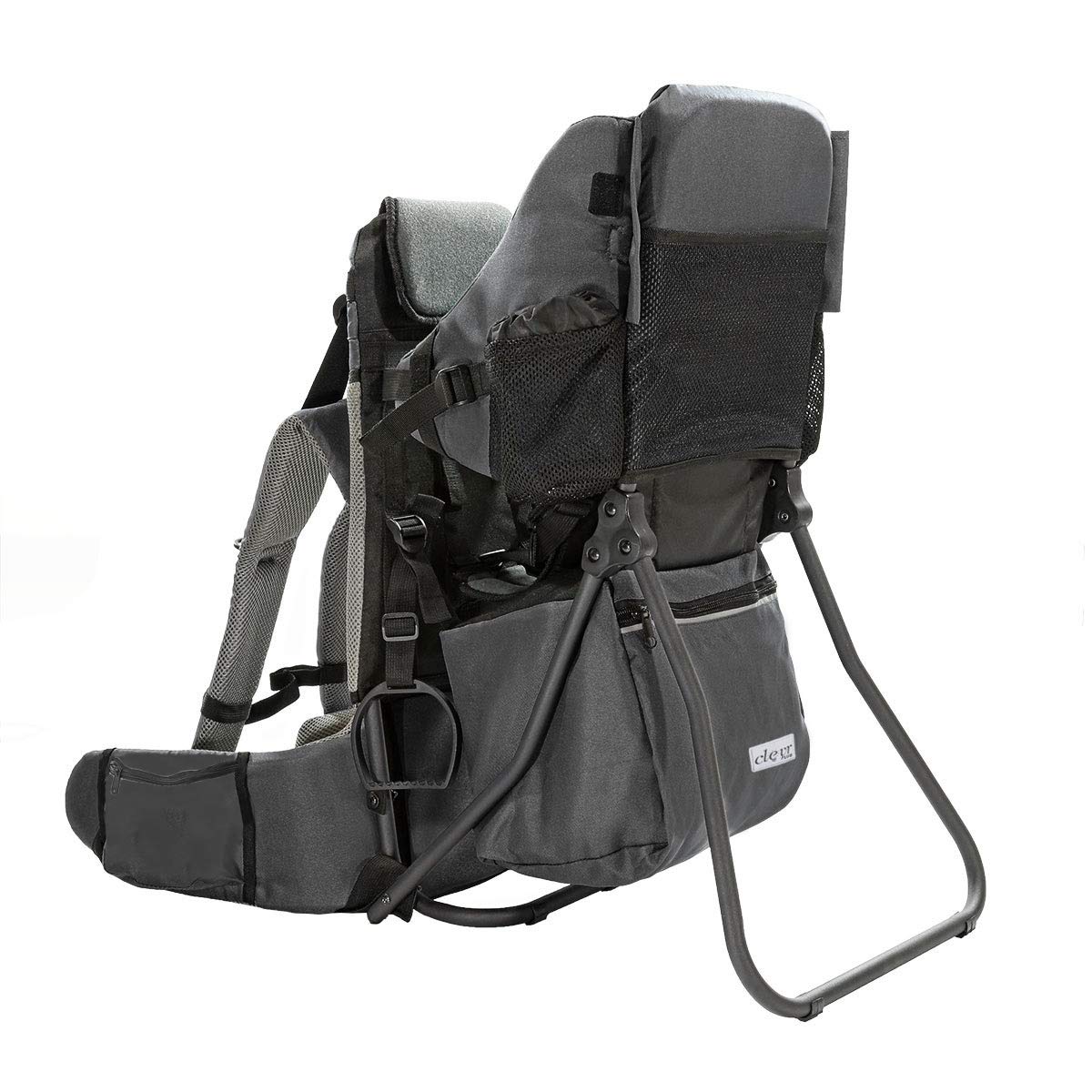 Cross Country Baby Backpack Carrier, Grey, Toddler Hiking Backpack with Comfortable Seat