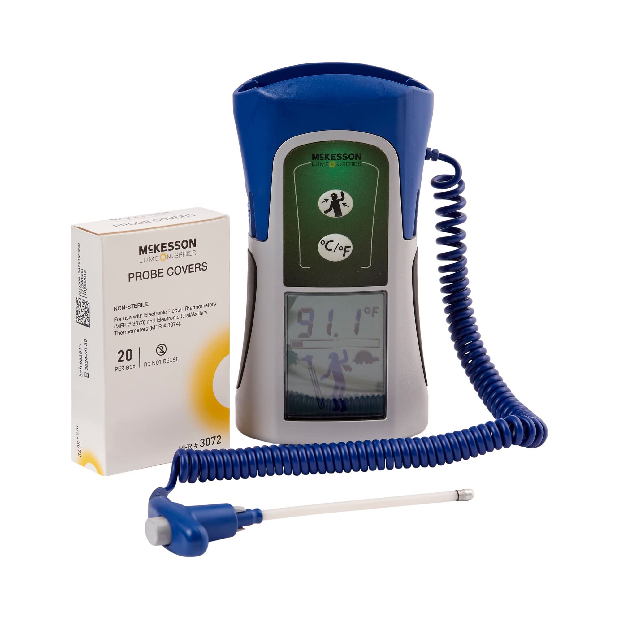 LUMEON Electronic Thermometer, Oral, Axillary - 4-Second Reading, Dual Scale