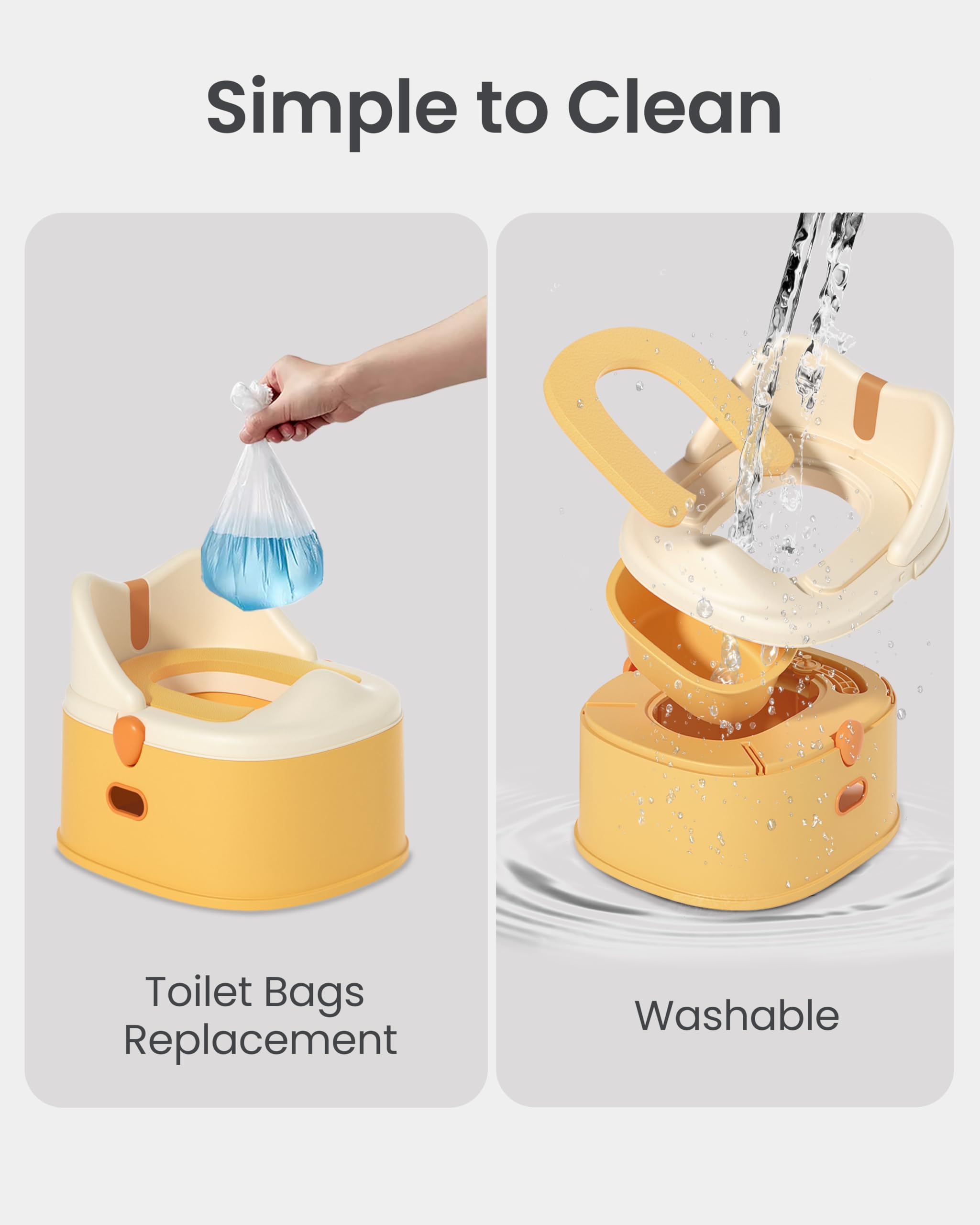 3-in-1 Toddler Potty Training Toilet for Boys and Girls with Soft Cushion Multi-use Baby Potty Chair for Toddlers 1-3 Training Potty Seat Toddler Toilet Baby Potty Training Seat with Step Stool
