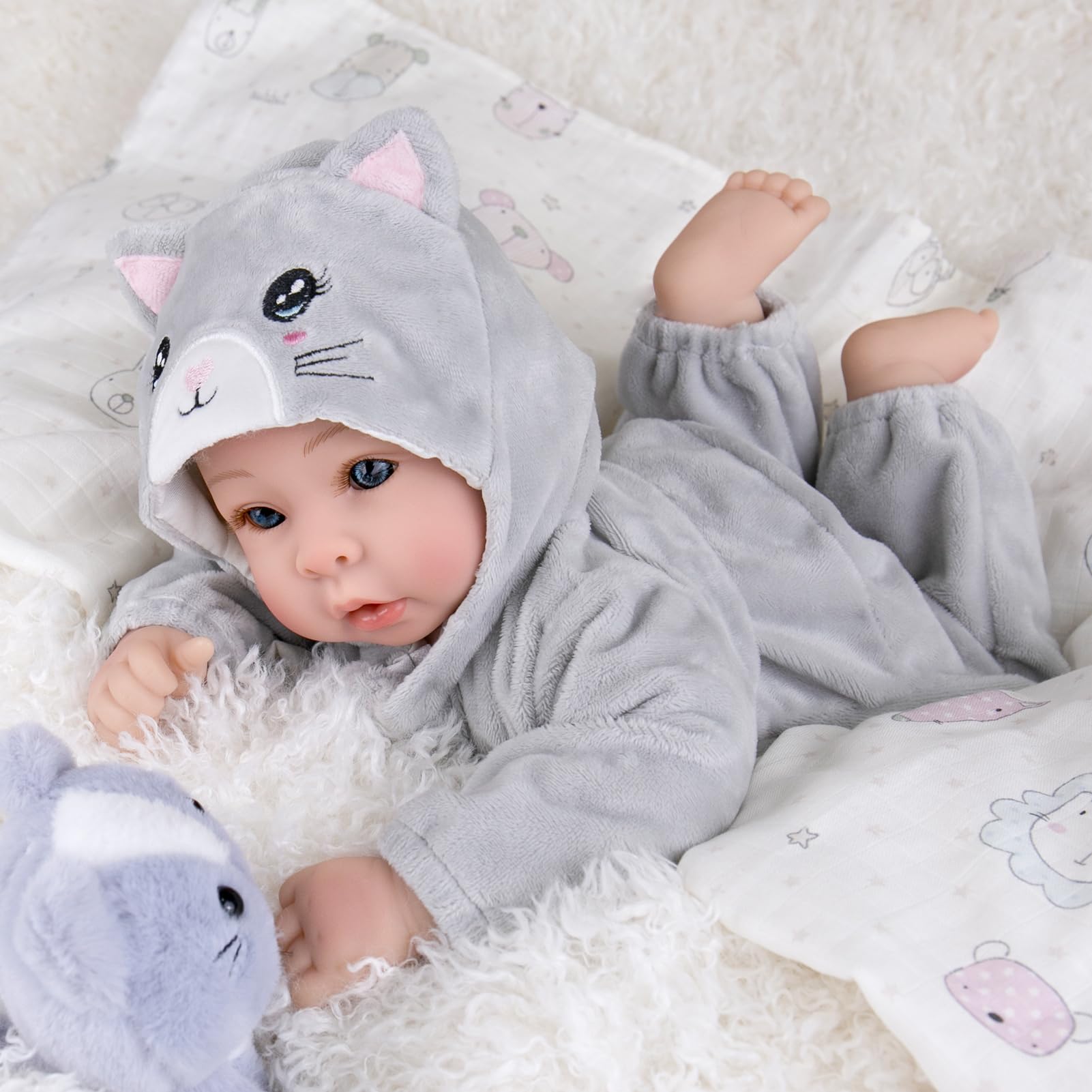 Lifelike Baby Dolls - Realistic 17-Inch Baby Girl with Cute Lightweight Body