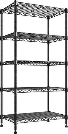 75" H Metal Shelving 6 Tier Storage Shelf Adjustable Kitchen