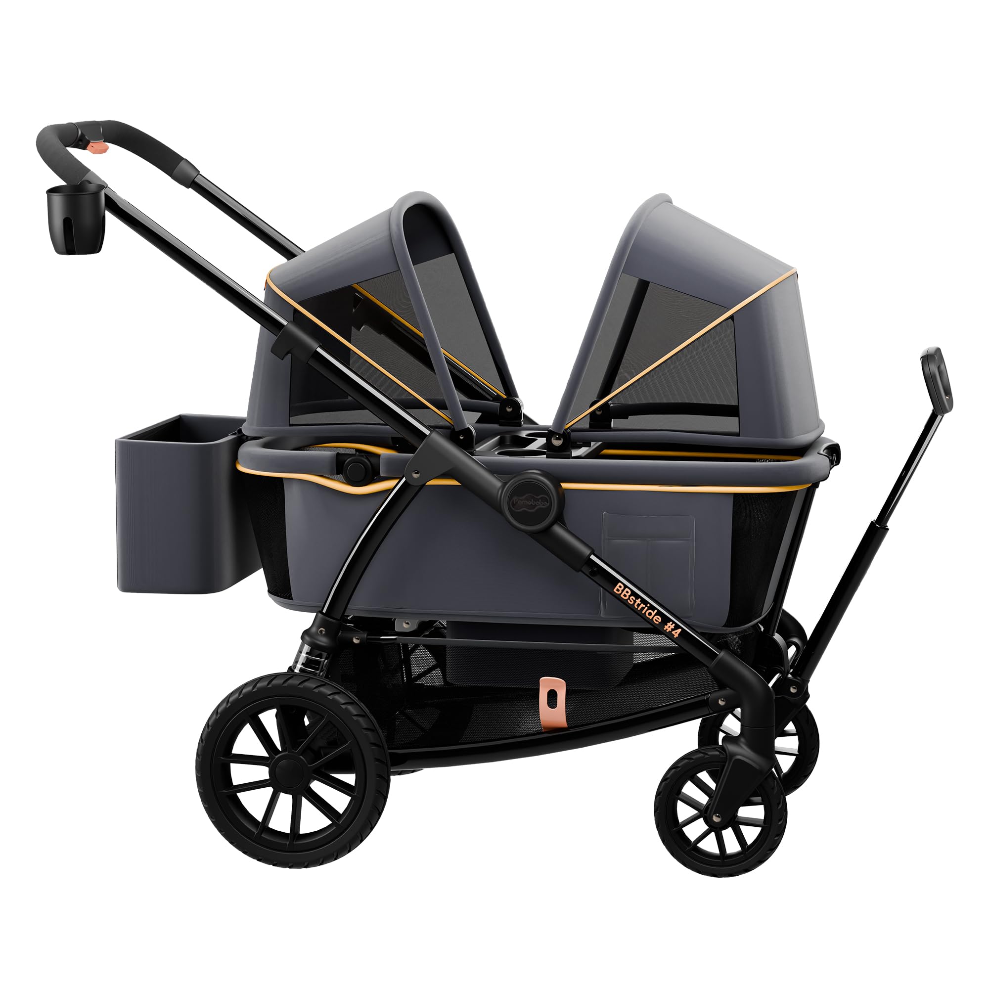 Stroller for 2 Kids Push Pull Kids Wagon Adjustable Handle Waterproof and Sunproof