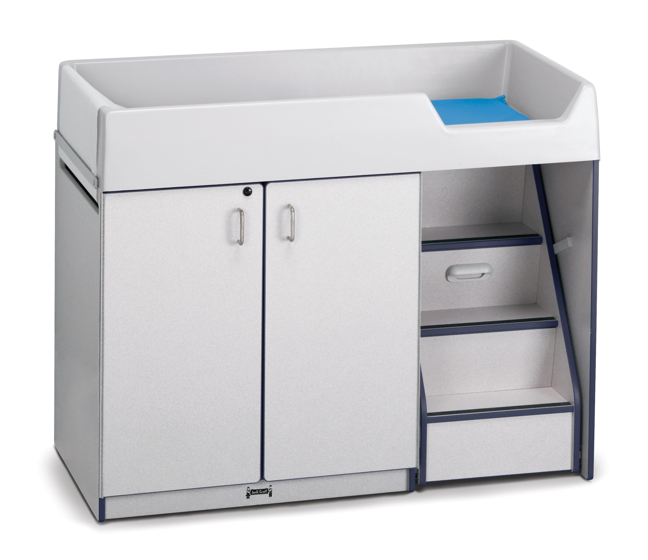 Diaper Changer with Stairs and Storage - Right Side Access