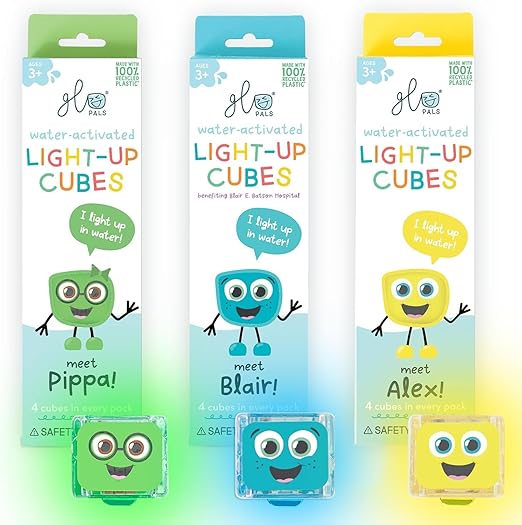 Water-Activated Light-Up Cubes Bundle for Sensory Play – 12 Pack (Wacky Wild West)