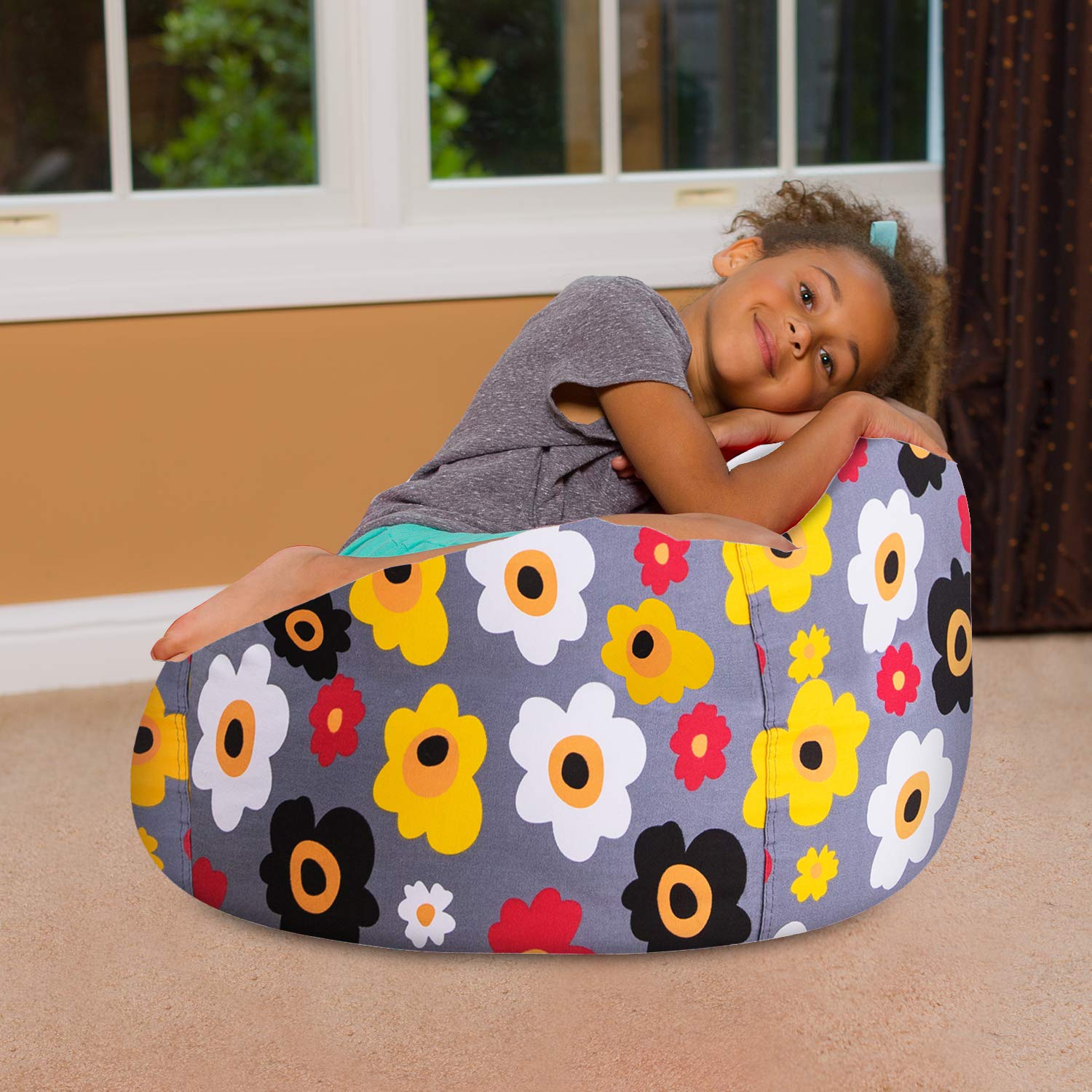 Bean Bag Chair for Kids, Teens, and Adults Includes Removable and Machine
