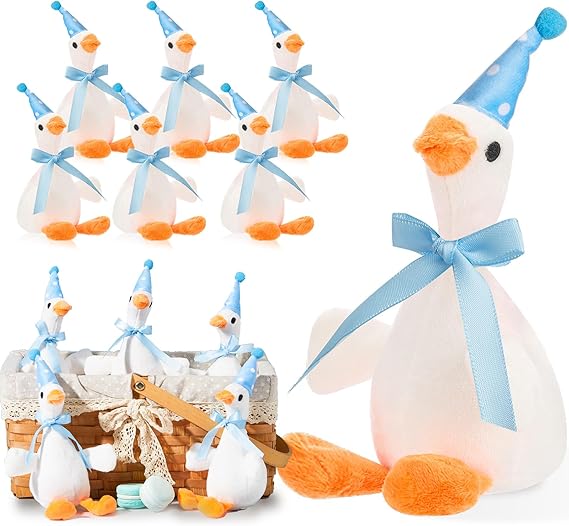 12 Pcs Silly Goose Plush Stuffed Animal Toy Birthday Decorations 8 inch One Silly