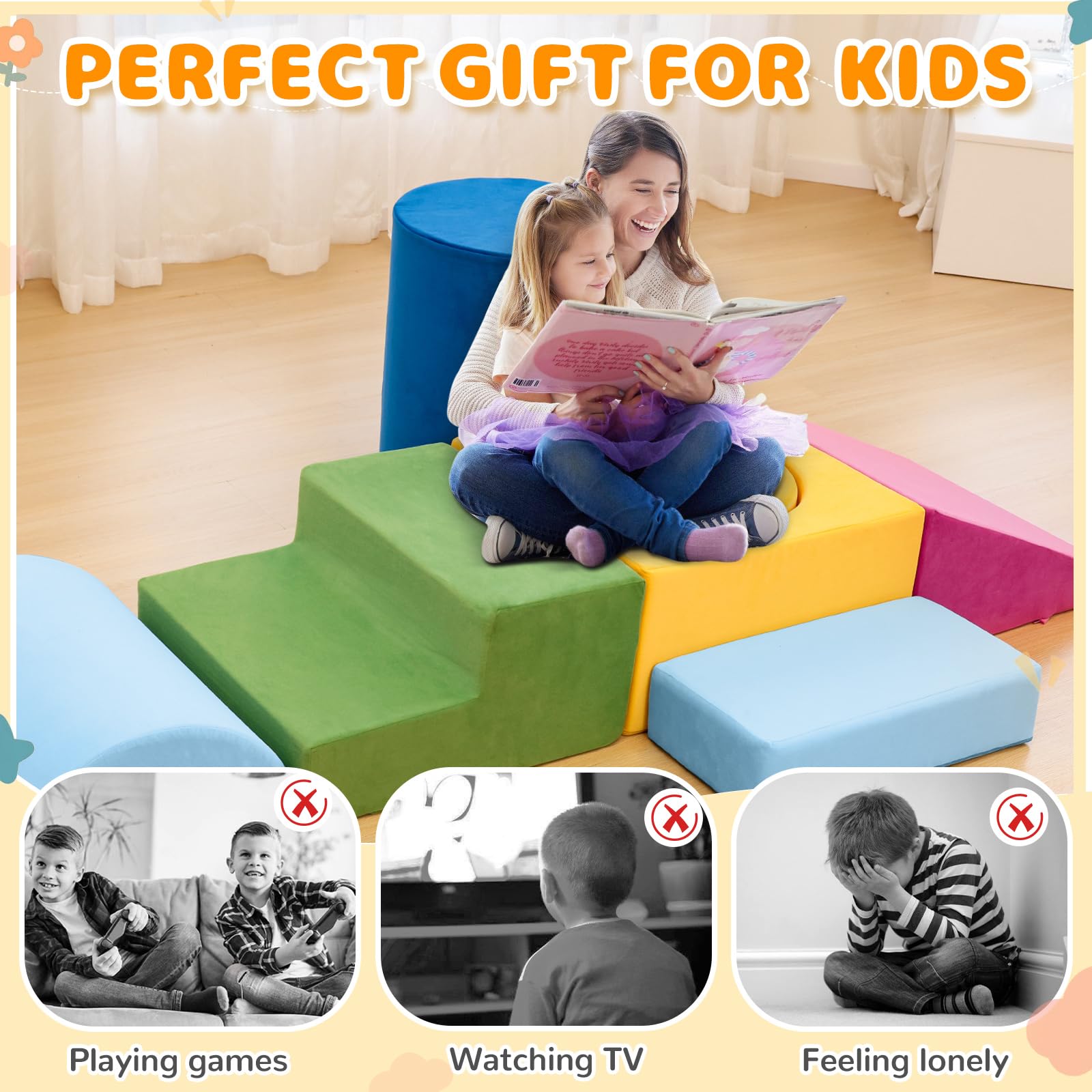 7-Piece Foam Climbing Blocks for Toddlers