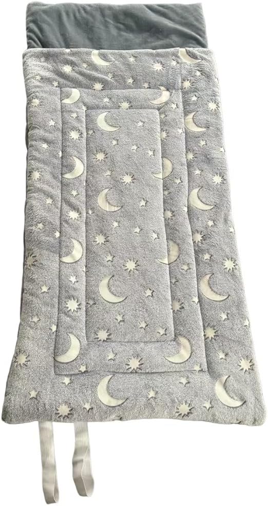 Kids Sleeping Bag with Pillow Pocket - Dinosaur Glow In