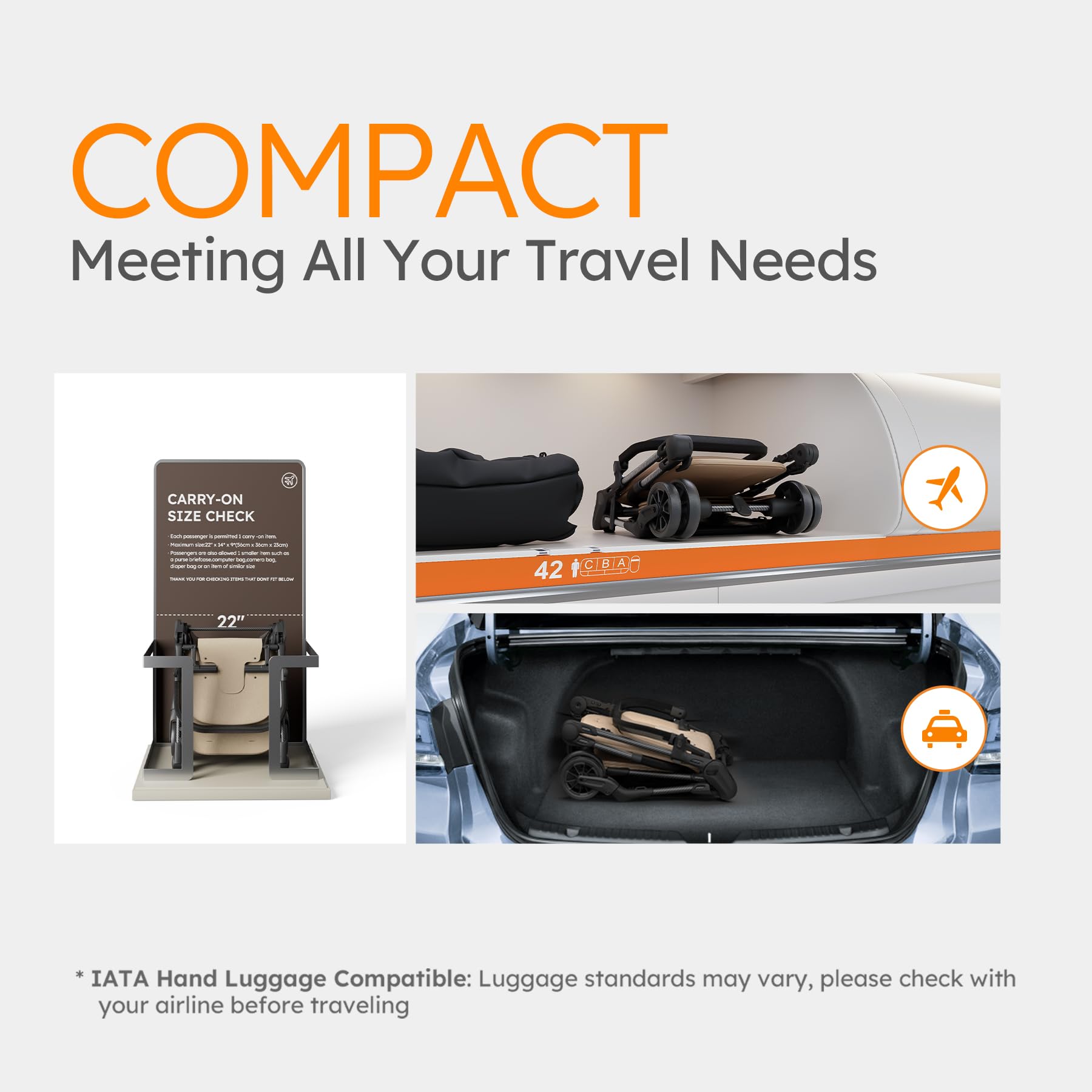 Ultra-Lightweight Carbon Fiber Travel Stroller