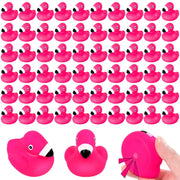 Adorable Flamingo Rubber Ducks Bulk Mini Pink Floating Squeaky
