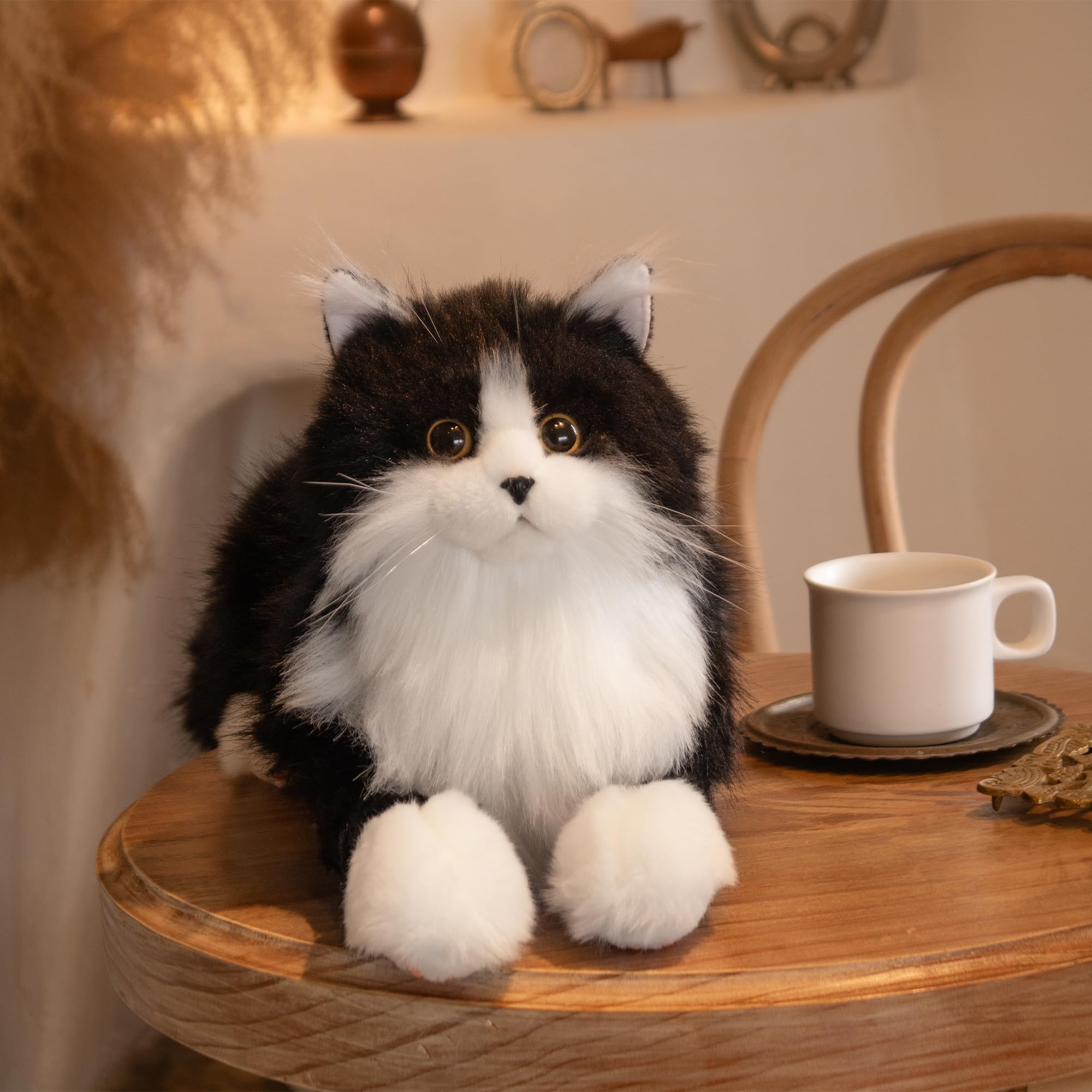 Stuffed Animals Handmade Realistic Cat Plush Toy Companion Pet