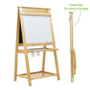 Dual-Sided Folding Art Easel for Kids