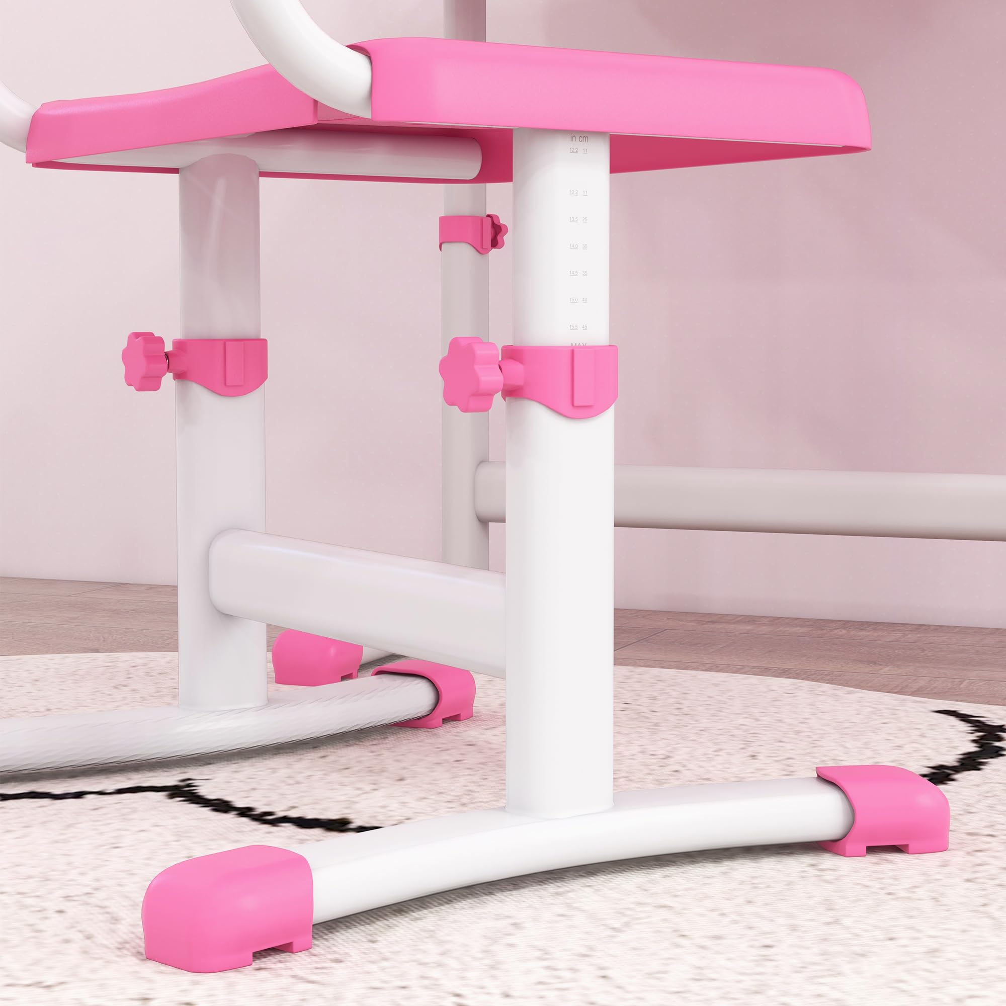 Height Adjustable Kids Desk and Chair Set with LED Lamp