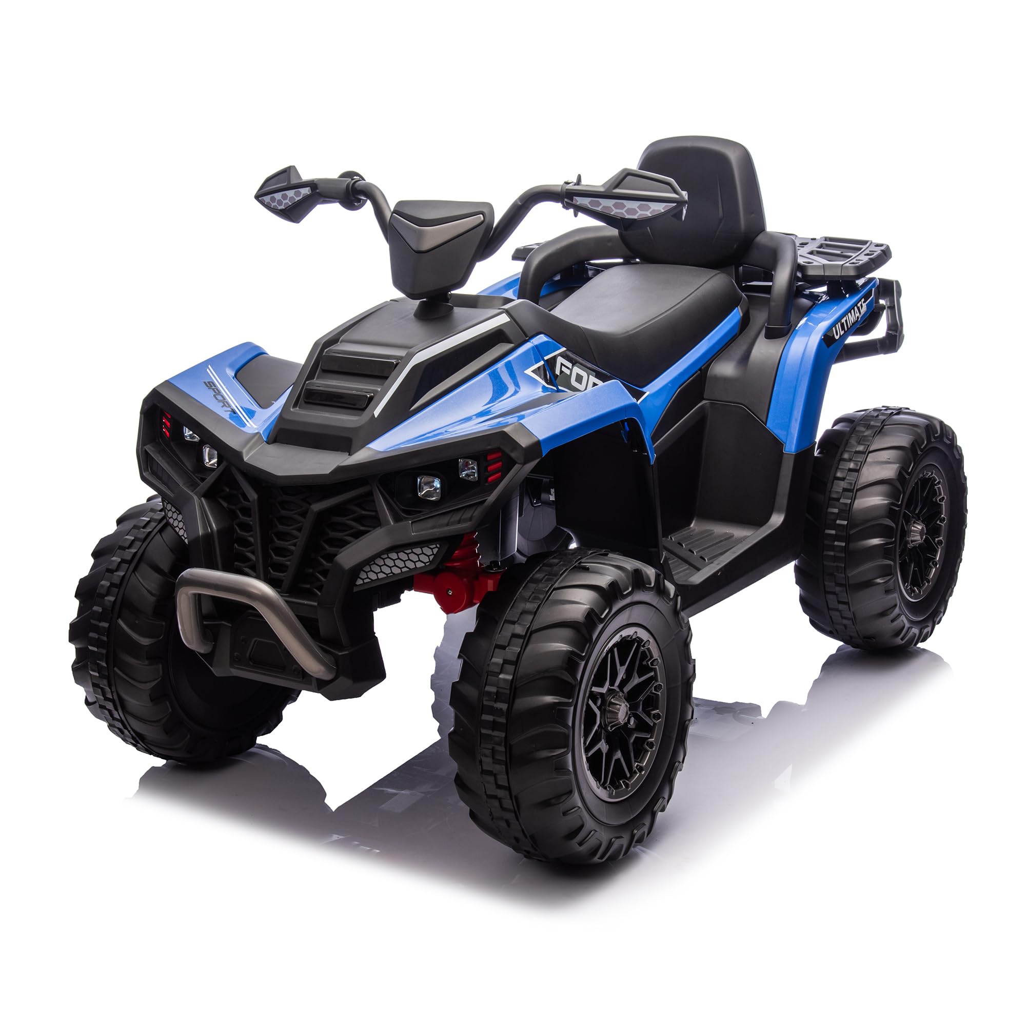 Kids ATV 4 Wheeler, 24V 4WD Electric ATV Ride On Toy for Big Kid w/ 2-Seater, 4x200W