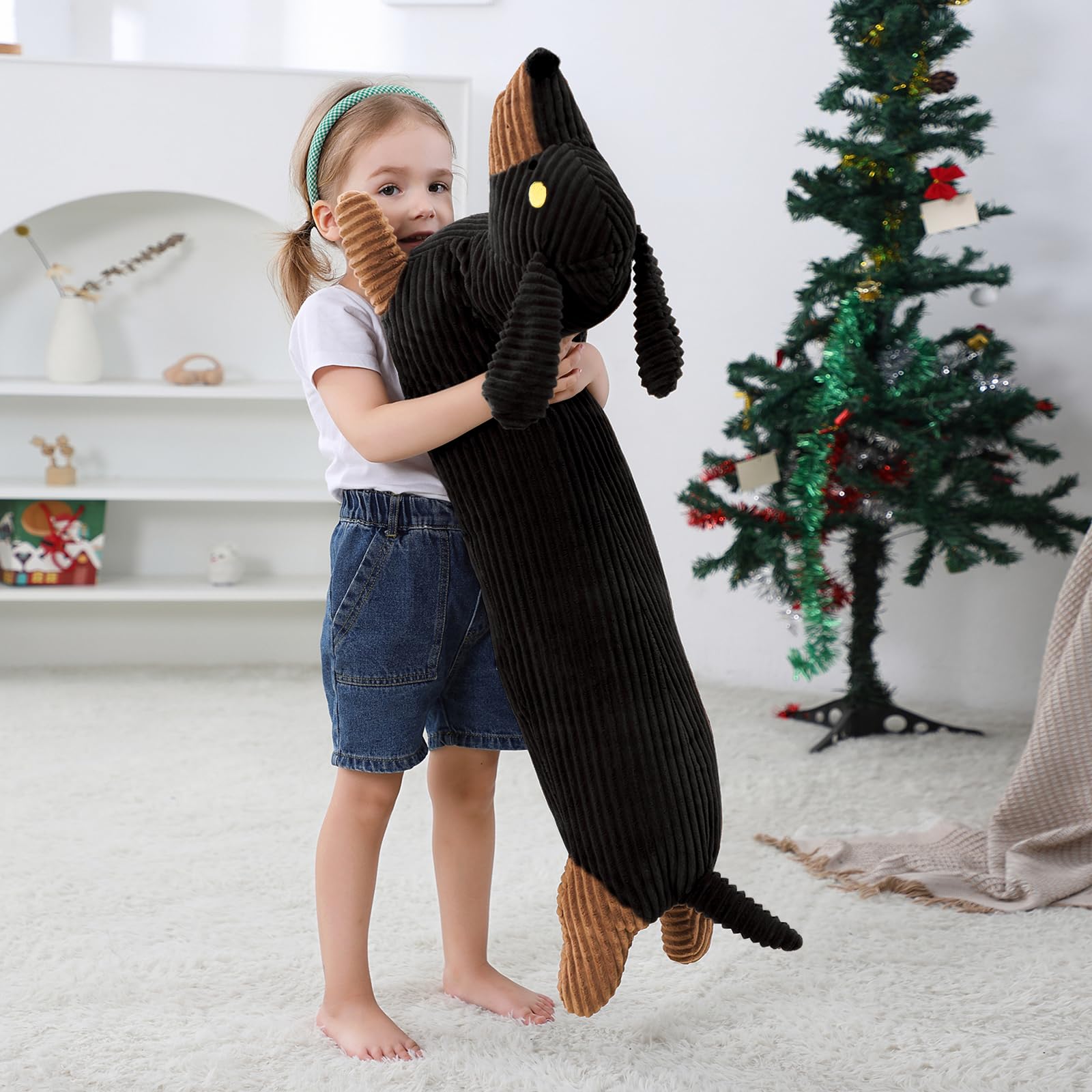 Weighted Stuffed Animals 20" | 5 lbs Calico Cat Plush for Calming Cozy Comfort