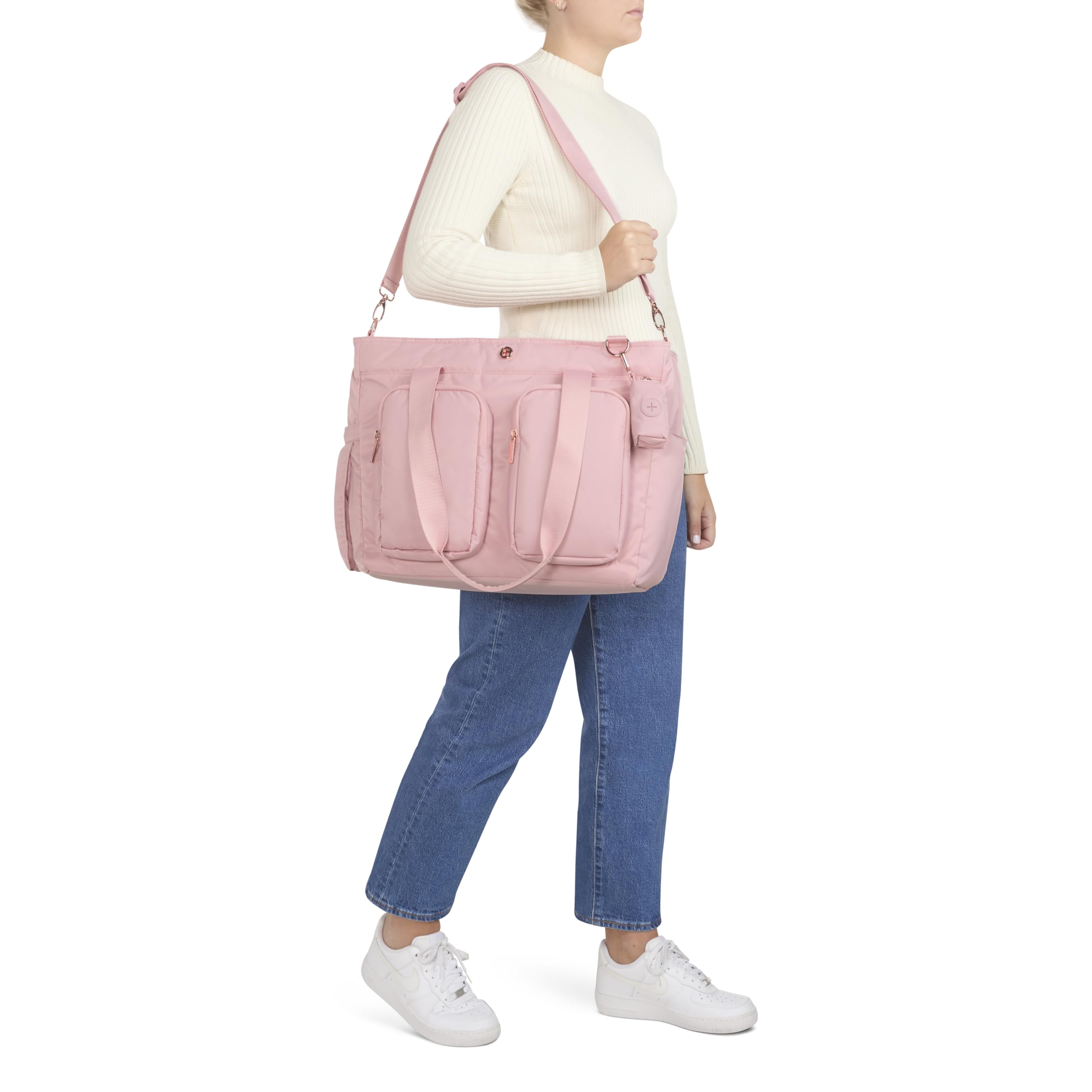 Signature Hug Weekender Tote Diaper Bag, Black