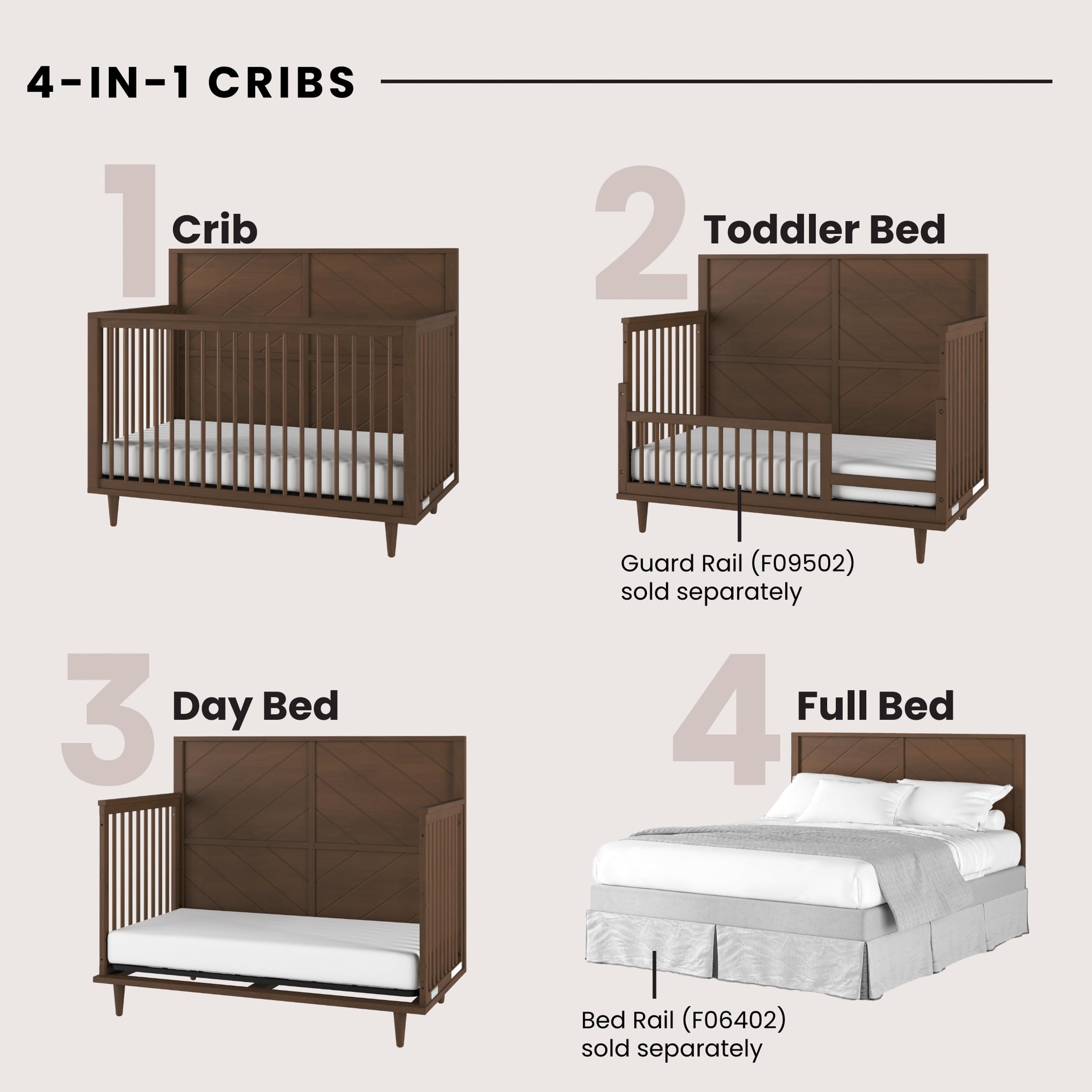 Surrey Hill Convertible Crib and Dresser Nursery Set