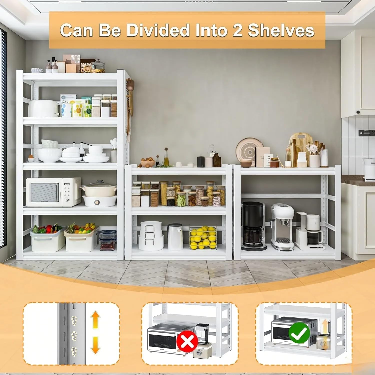 5 Tier Adjustable Metal Shelving Unit