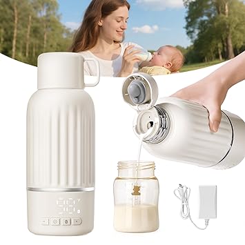 Portable Bottle Warmer for Travel, Fast Heating in 2.5 Mins
