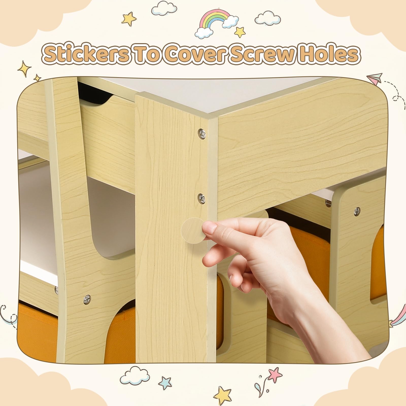 Kids Table and Chair Set with Storage and Reversible Blackboard