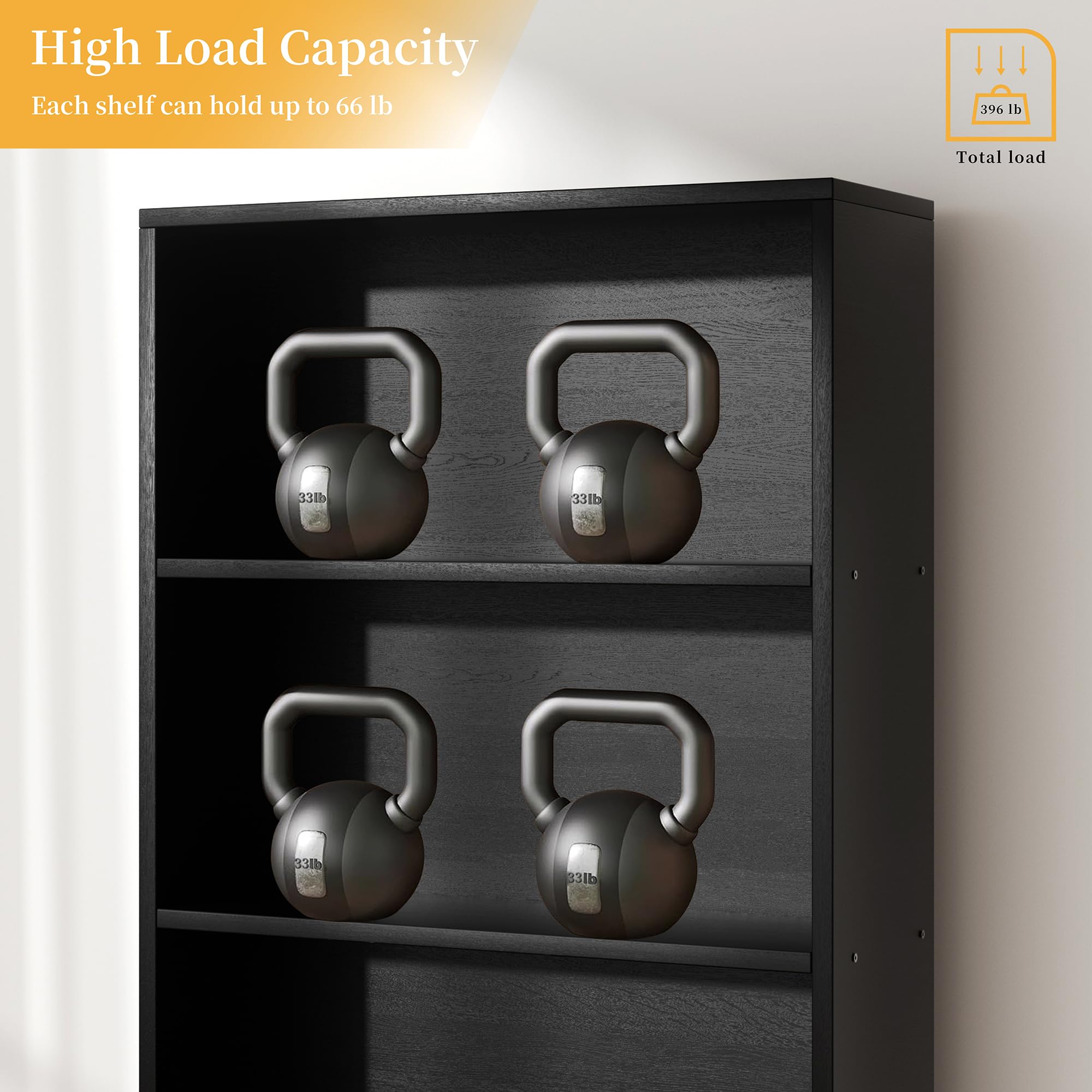 6-Tier Open Bookcase Storage Shelf